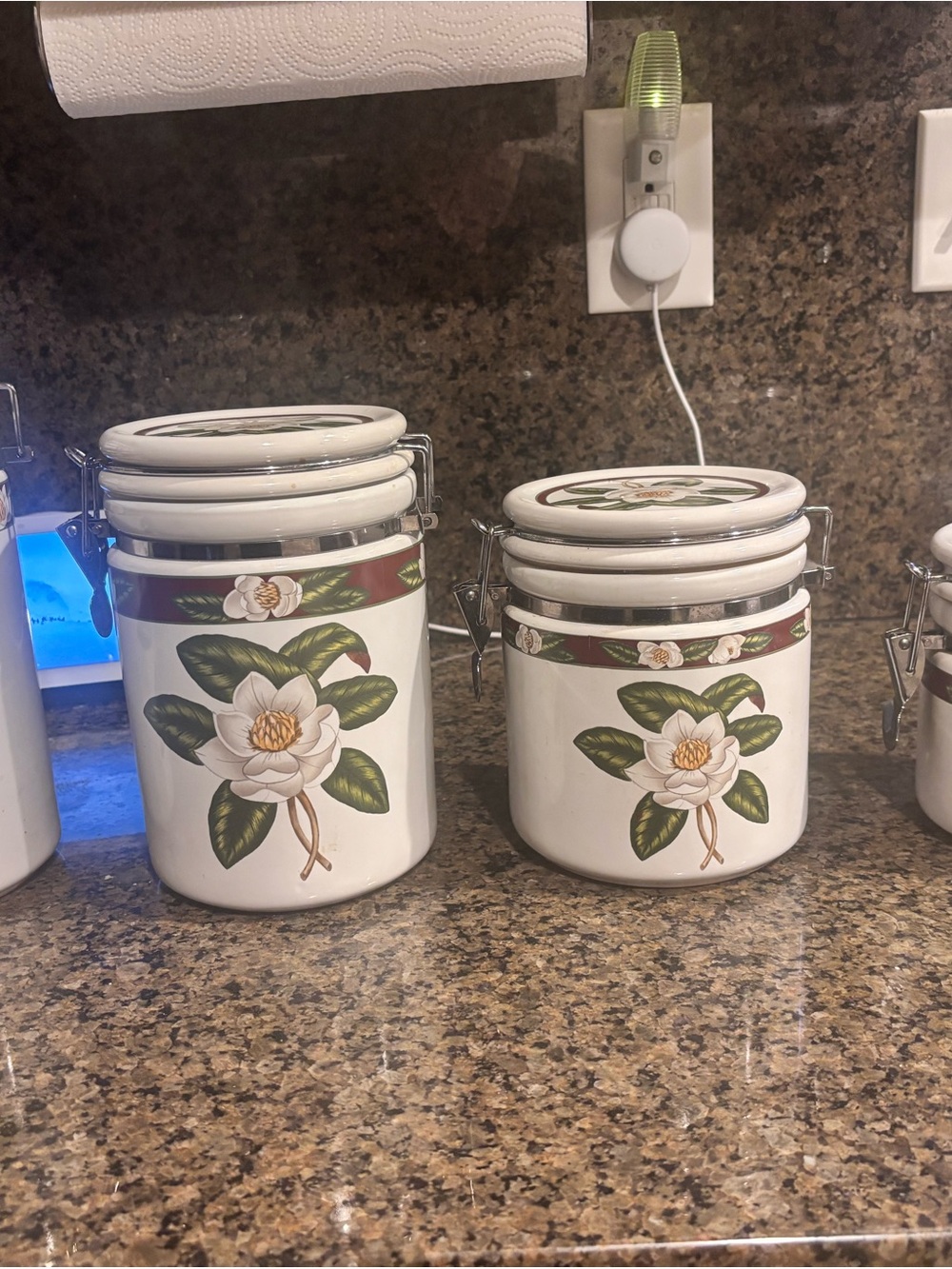 American Atelier Magnolia Blossom Cannisters